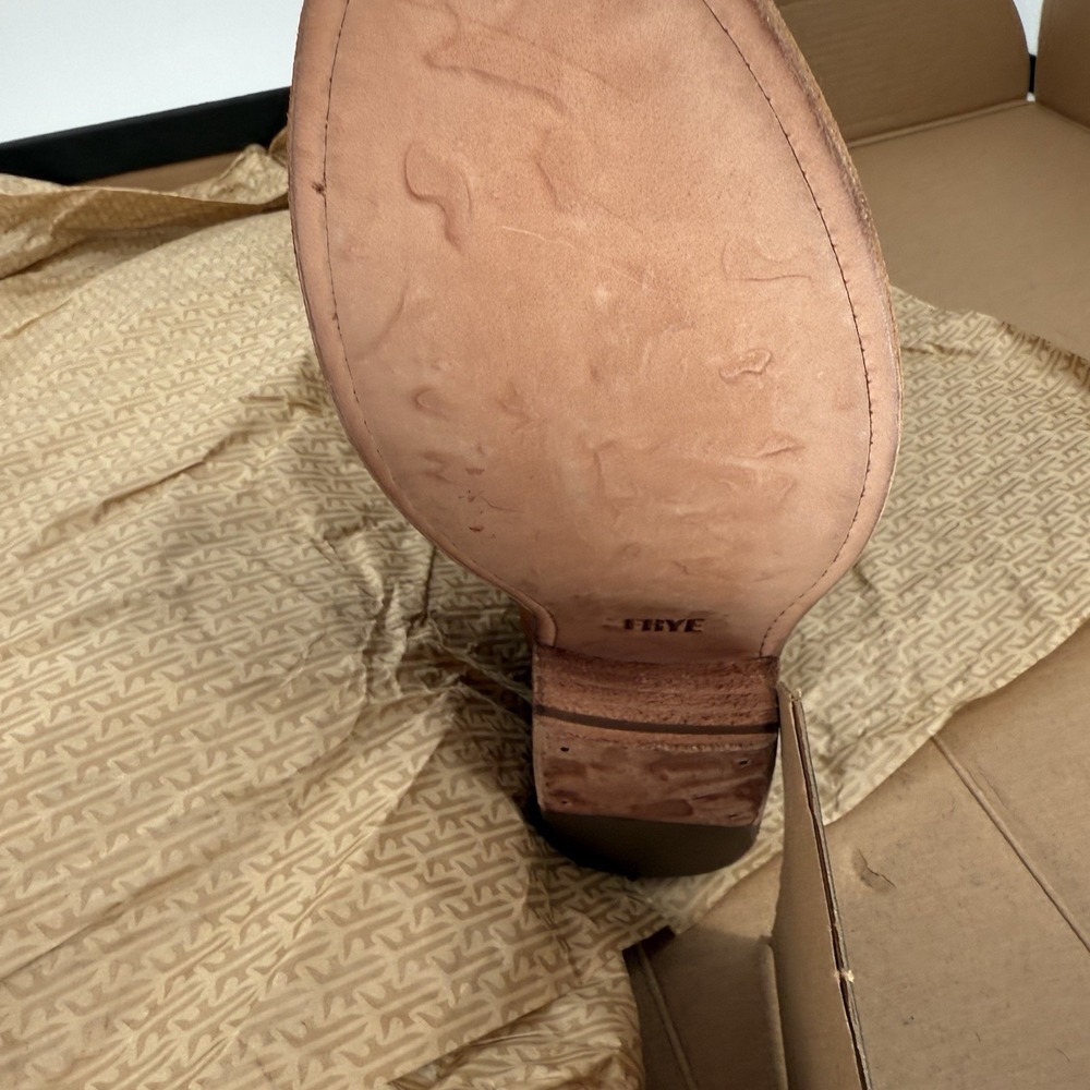 NIB RARE Frye Carson Piping Tall Women's Size 8M Boots - Caramel - Extended Calf - Picture 8 of 15